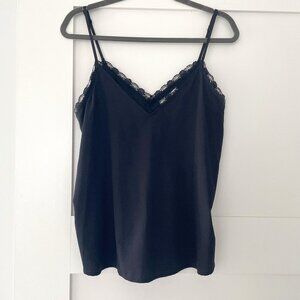 Abercrombie & Fitch Black Lace Cami Camisole adjustable straps size M